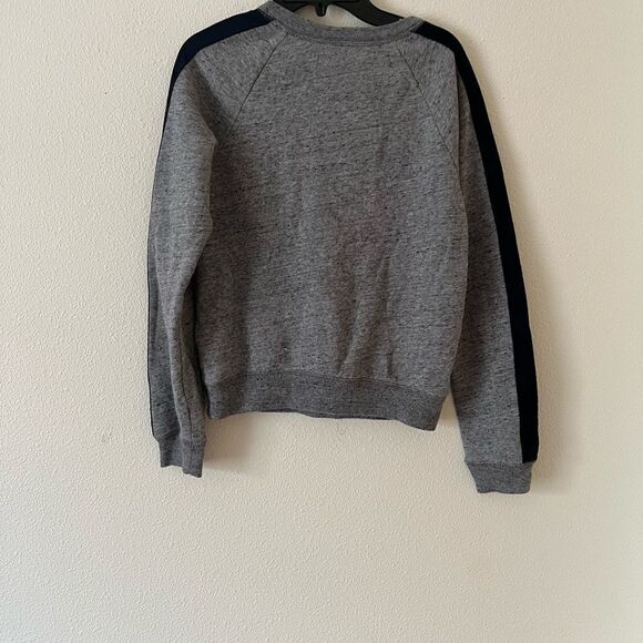Abercrombie Kids Gray and Navy Lace Up Sweatshirt Ages Size 11/12 - Picture 4 of 5
